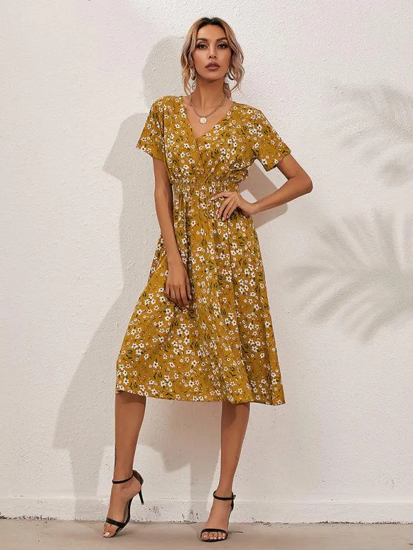 Bohemian Summer Square Neck Dress - Lightweight and Trendy