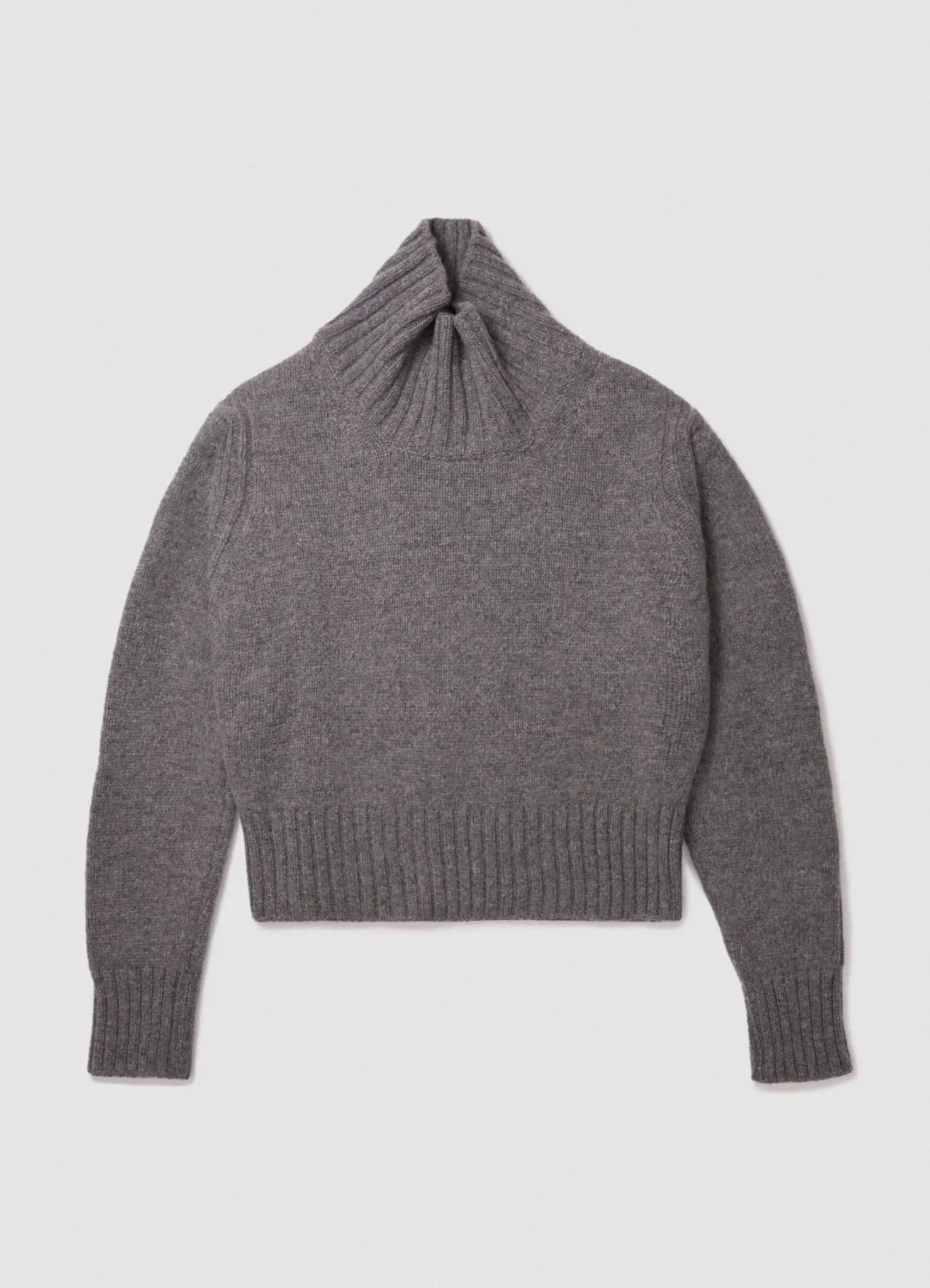 Fintra Crop High Neck in Grey