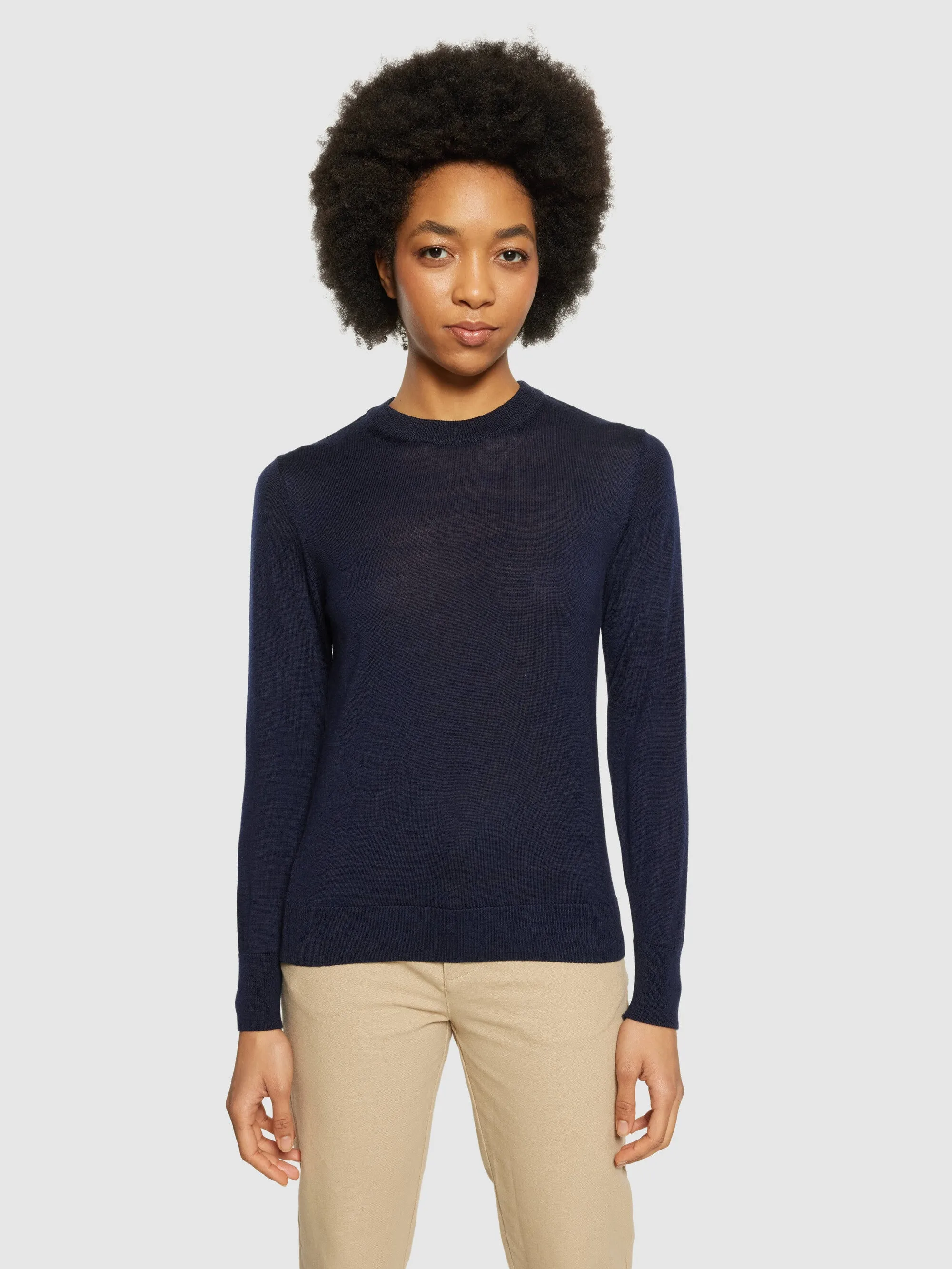 Merino Wool Crew Neck RWS - Total Eclipse